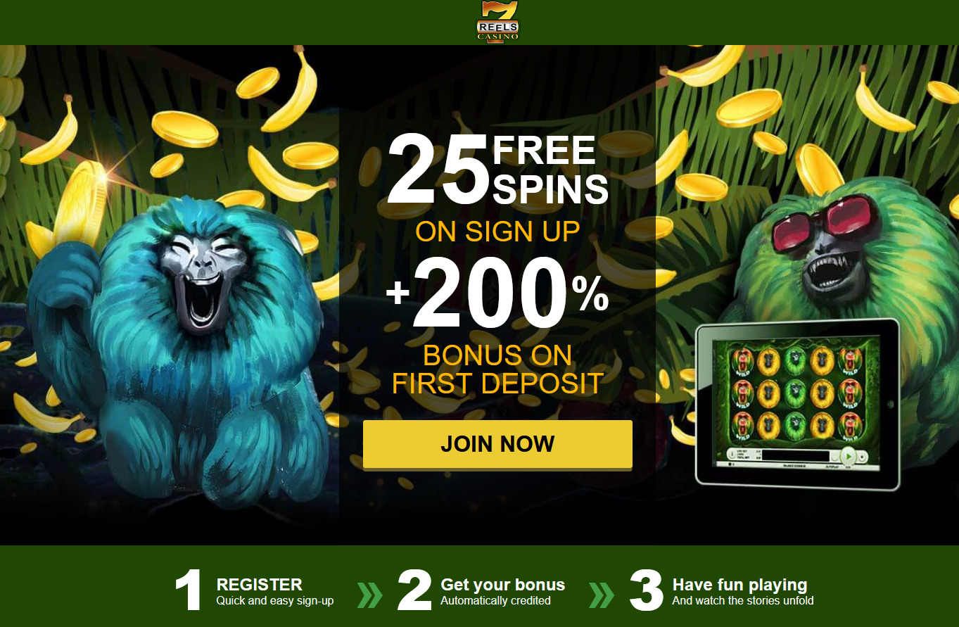 7Reels Casino - 200% + 25FS - Monkey